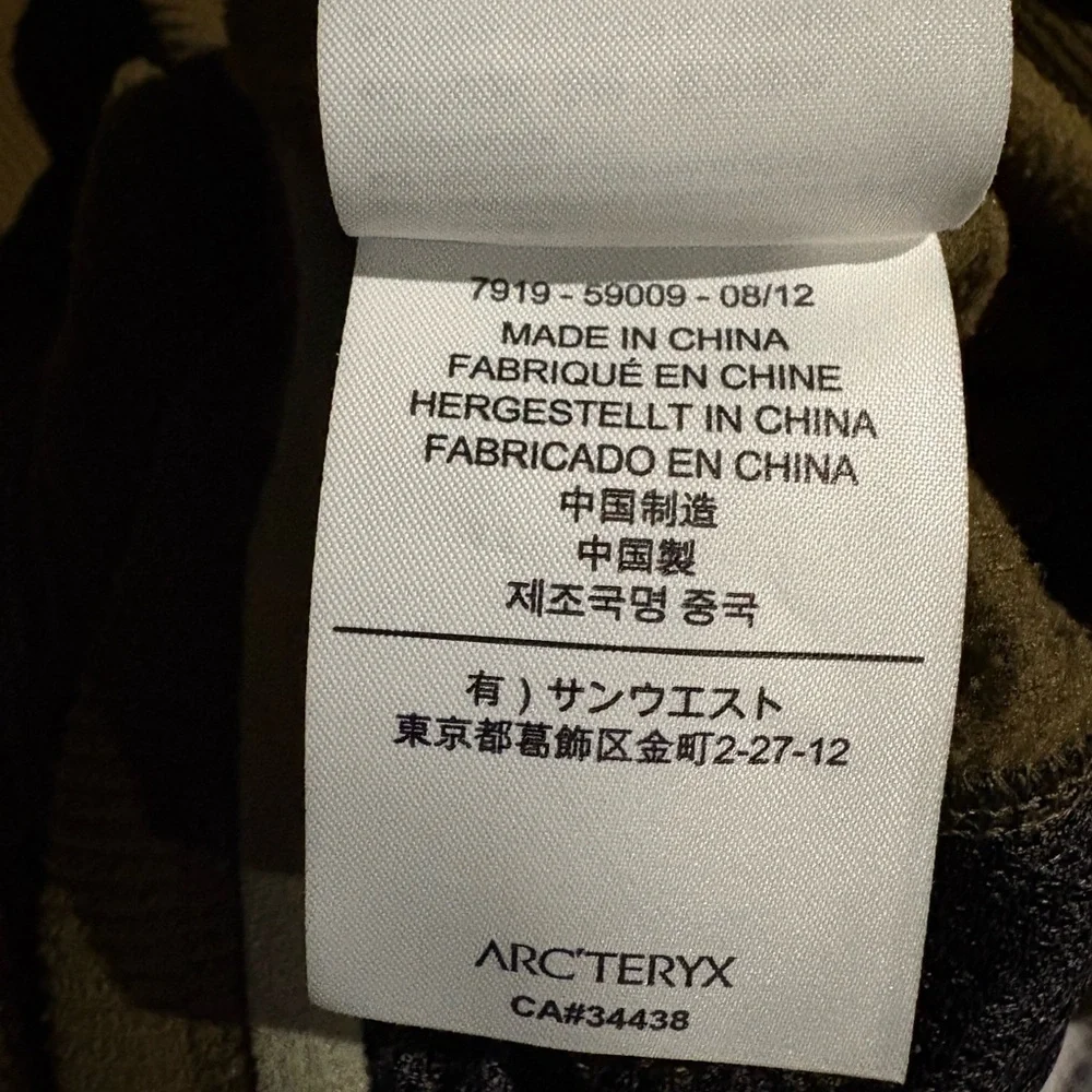 ARCTERYX Covert Fleece Zip Up Jacket Sweatshirt Green w/ Sleeve Pocket Size S - Picture 11 of 11